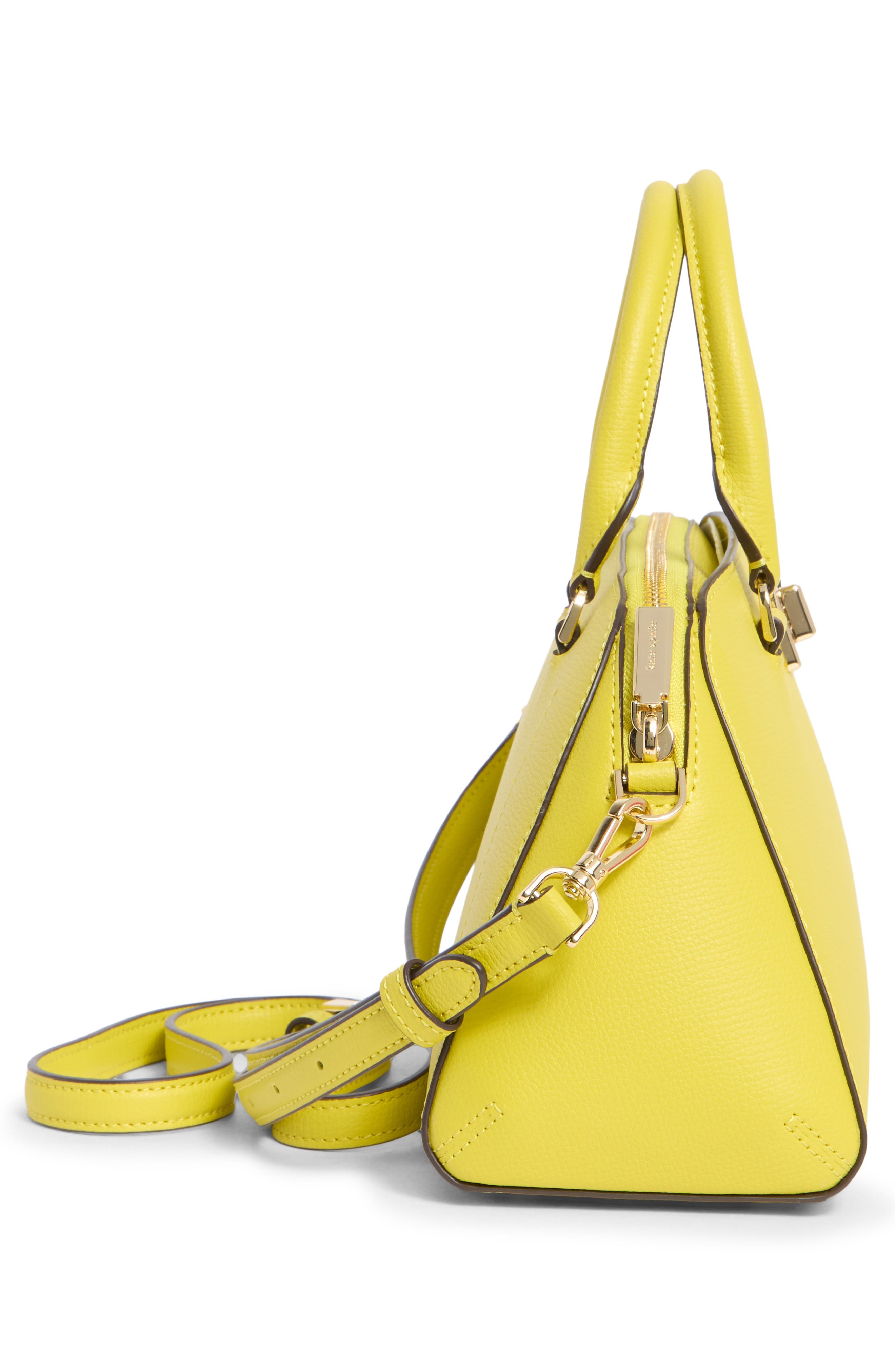 phoebe refined grain leather handbag, Alternate, color, ARNICA