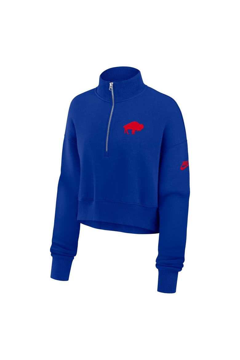 Women's Nike Royal Buffalo Bills Phoenix Fleece Quarter-Zip Sweatshirt, Alternate, color, Royal