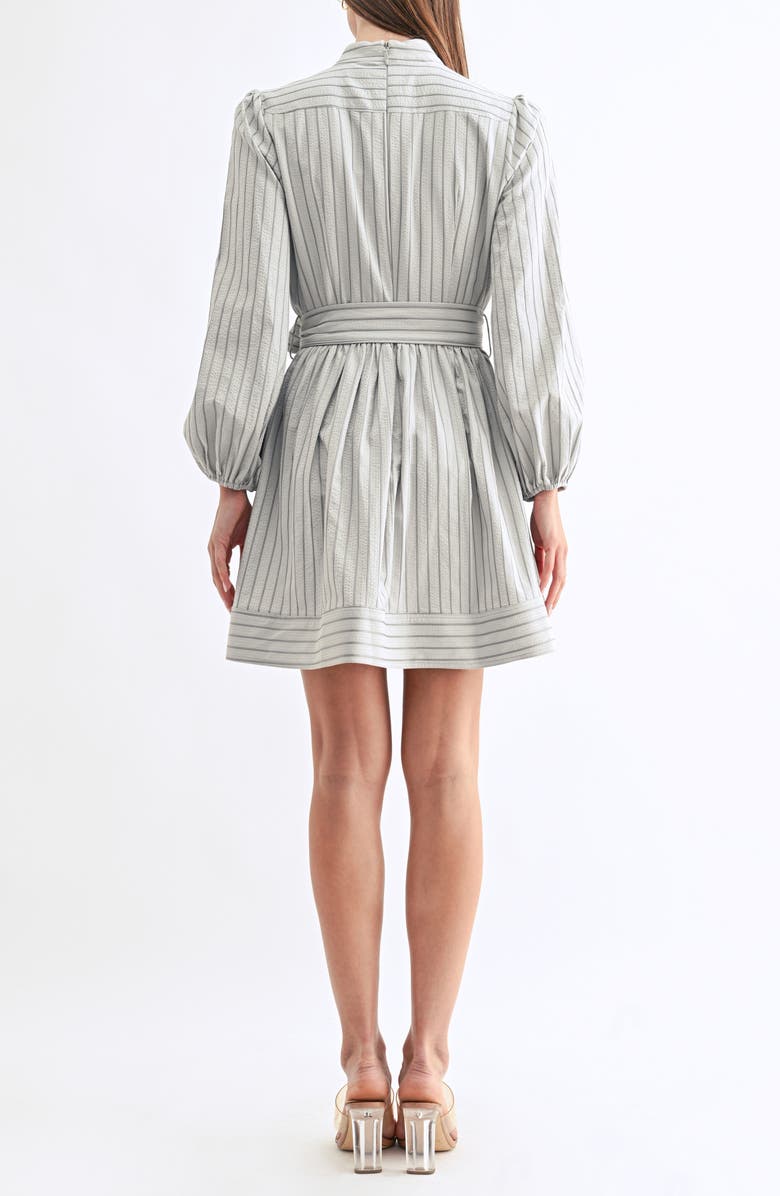 Adelyn Rae Marnie Stripe Minidress, Alternate, color, Grey