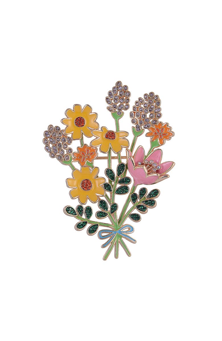 Hallmark Flower Bouquet Pin, Alternate, color, Yellow
