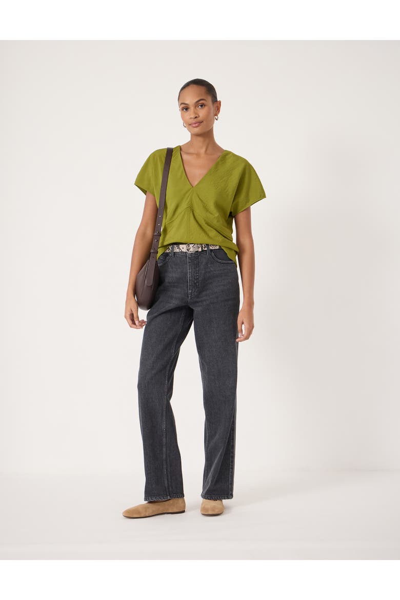 Grace Air Flow Short Sleeve Top, Alternate, color, Dark Olive Green