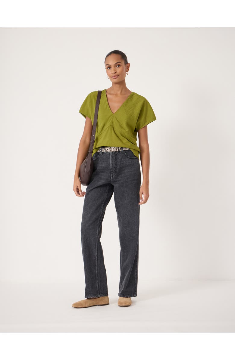 Hush Grace Air Flow Short Sleeve Top, Alternate, color, Dark Olive Green