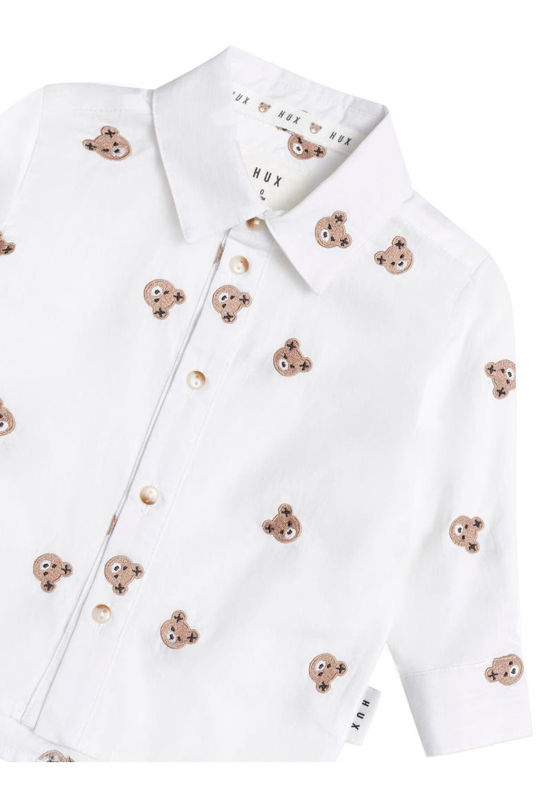 Longsleeve Huxbear Button Up, Alternate, color, WHITE