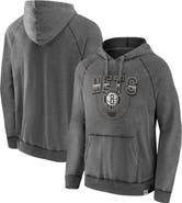 FANATICS Men's Fanatics Branded Gray Brooklyn Nets Acquisition True Classics Vintage Snow Wash Pullover Hoodie