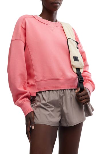 Free People Fp Movement Intercept Cotton Blend Sweatshirt In Red