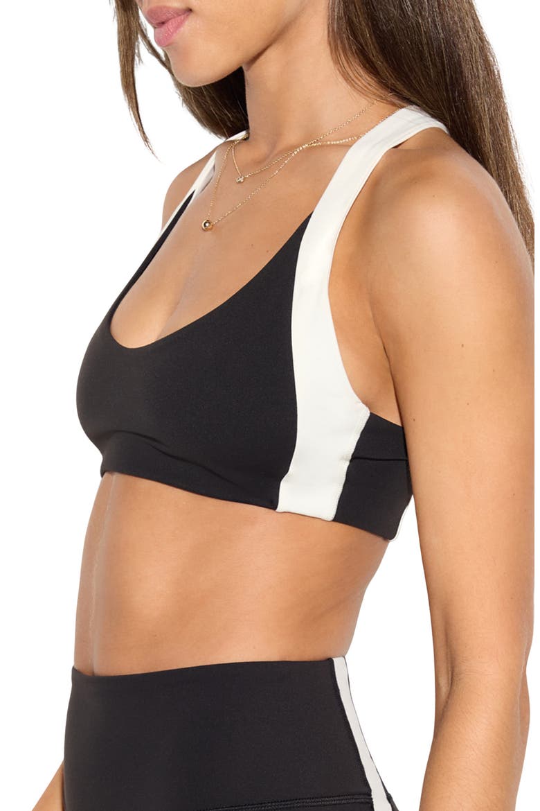 Reset Racerback Sports Bra, Alternate, color, BLACK