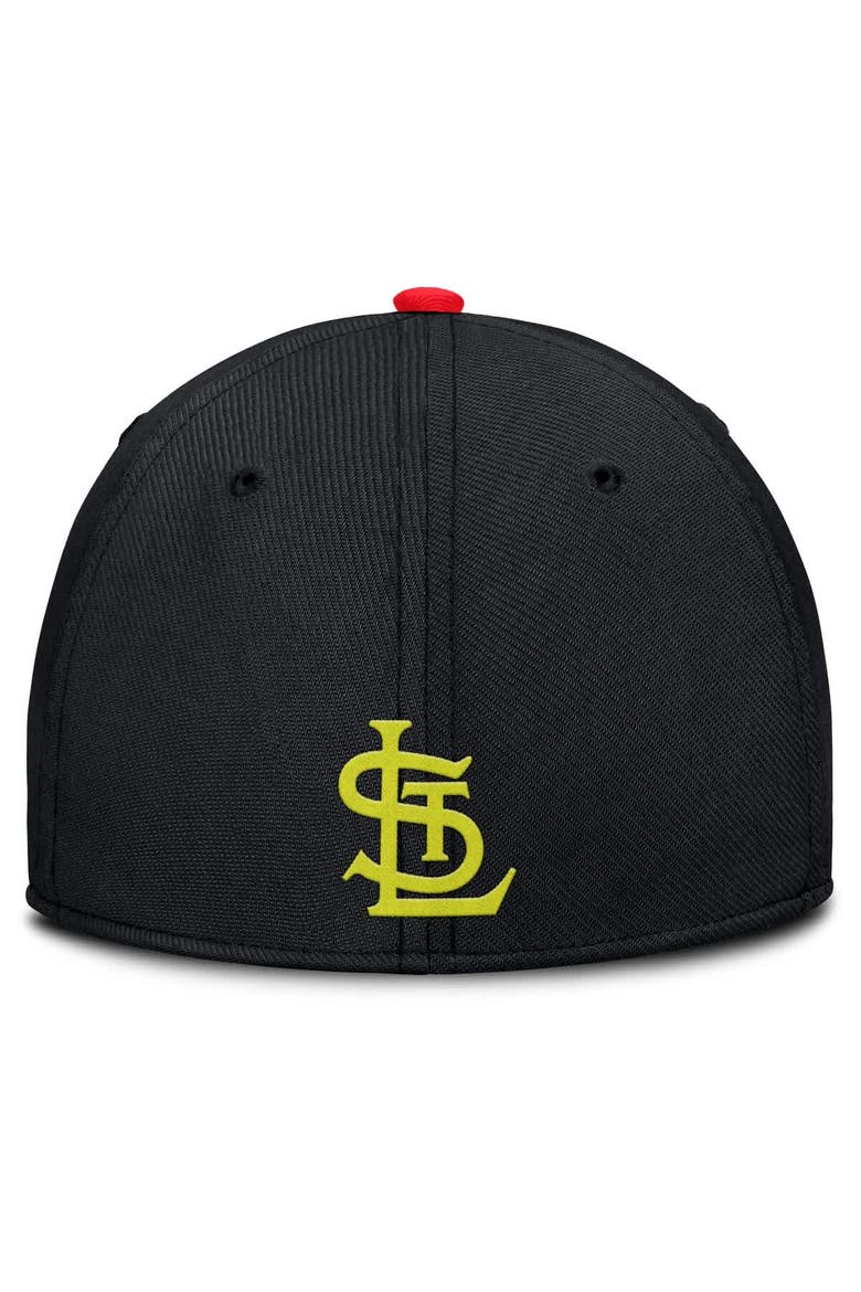 Men's Nike Crimson/Black St. Louis Cardinals Neon 90s Rise SwooshFlex Hat, Alternate, color, Crimson