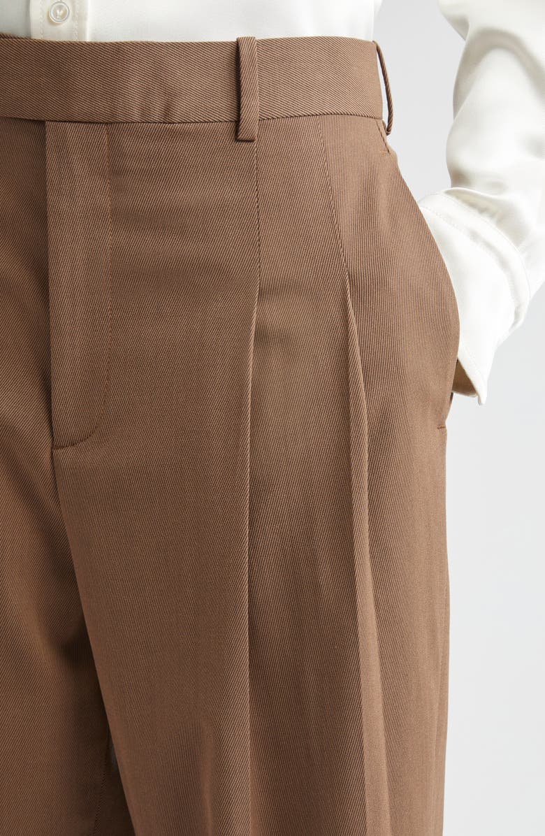 Bottega Veneta Mélange Wool Blend Stretch Tricotine Pants, Alternate, color, 2026 Ebony/ Light Jute Mel