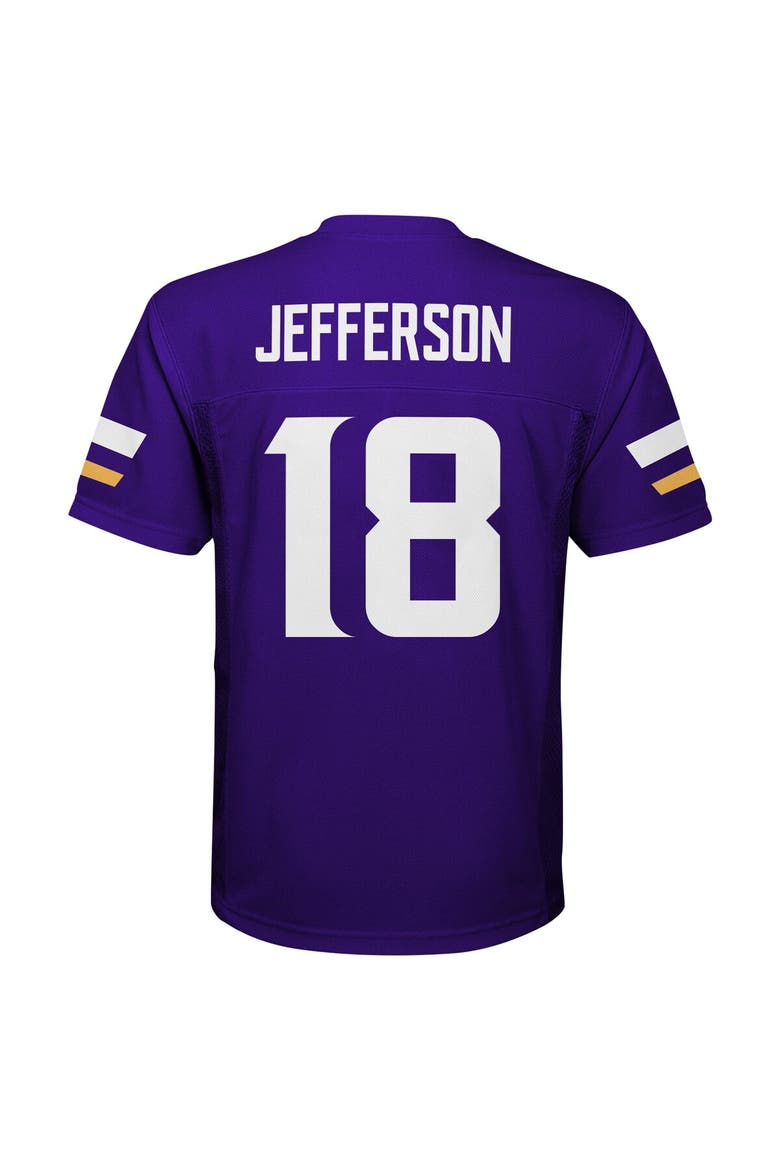 Preschool Justin Jefferson Purple Minnesota Vikings Replica Player Jersey, Alternate, color, Purple