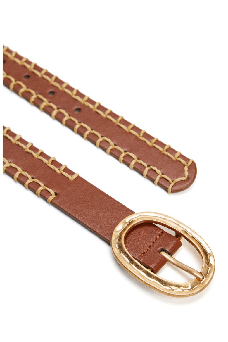 Whipstitched Belt, Alternate, color, BROWN