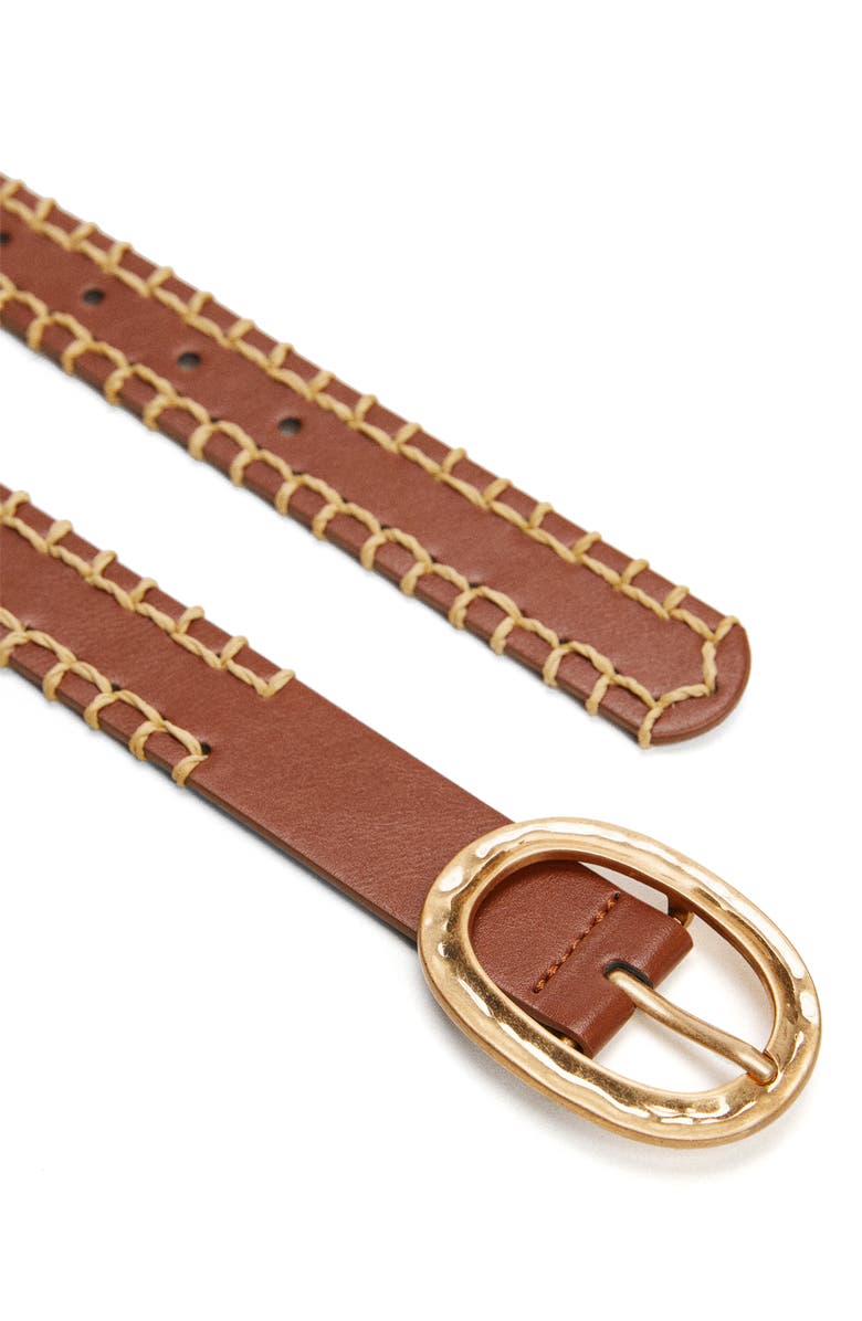 MANGO Whipstitched Belt, Alternate, color, 