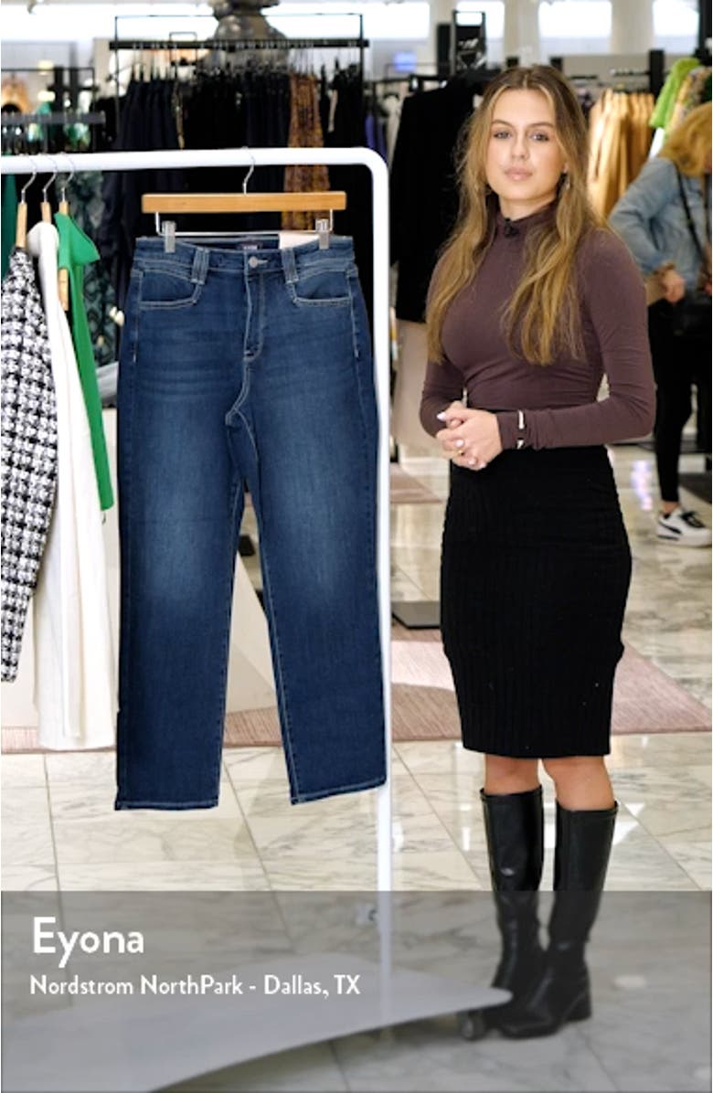 High Waist Ankle Relaxed Straight Leg Jeans, sales video thumbnail