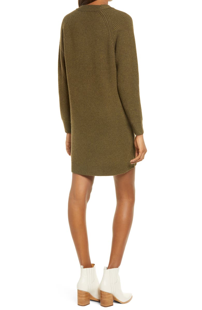 Madewell Henley Long Sleeve Sweater Dress, Alternate, color, 