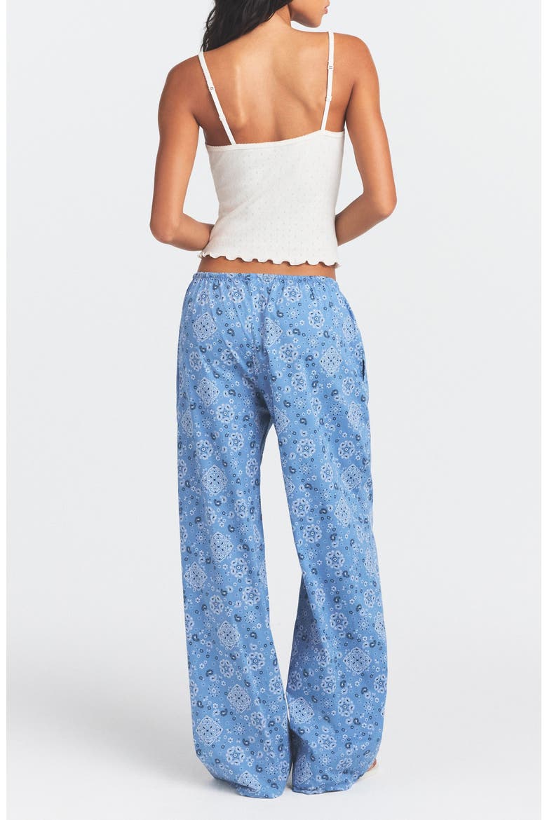 Stretch Cotton Poplin Pajama Pants, Alternate, color, ARCTIC BANDANA