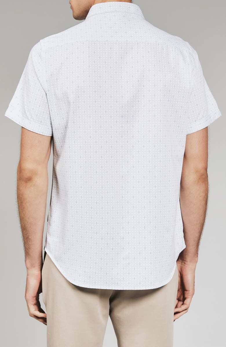 7 Diamonds Bishop Short Sleeve Button-Down Shirt, Alternate, color, White