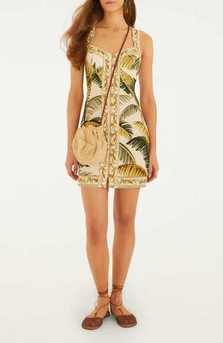 Trancoso Button Front Linen Minidress
