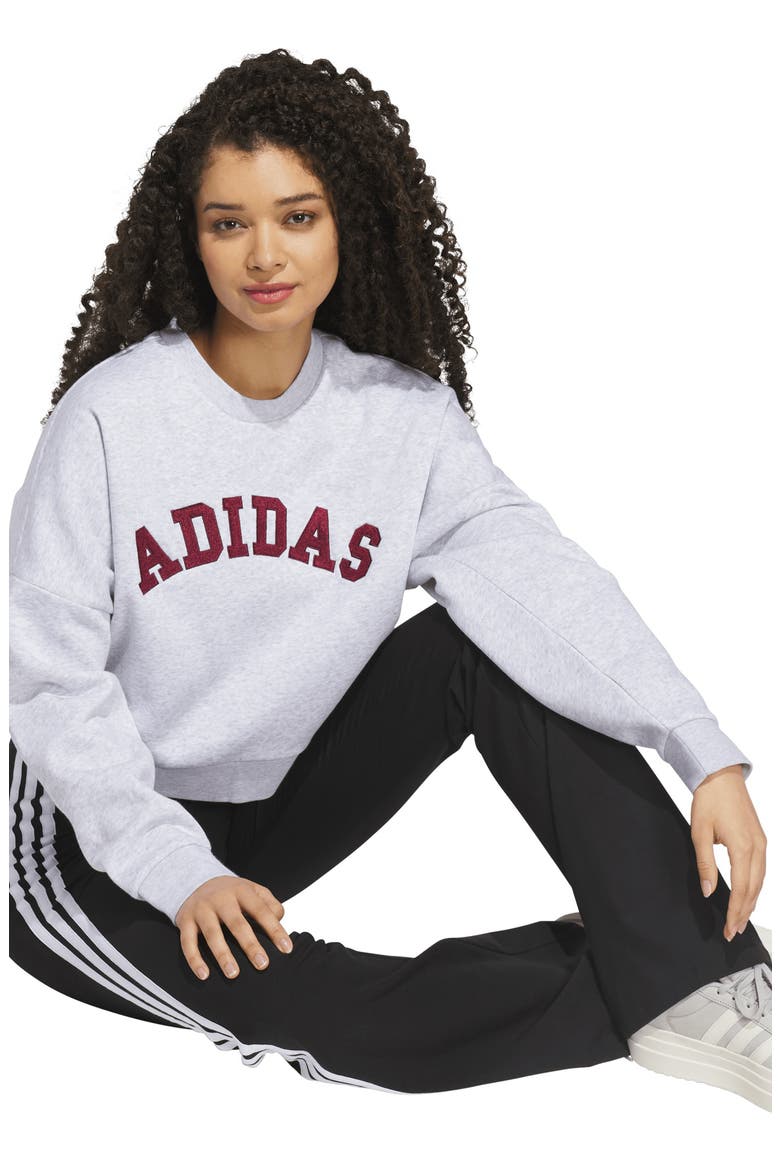 Arched Logo Graphic Sweatshirt, Alternate, color, LIGHT GREY HEATHER