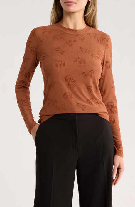 DR2 by Daniel Rainn Mock Neck Flock Top