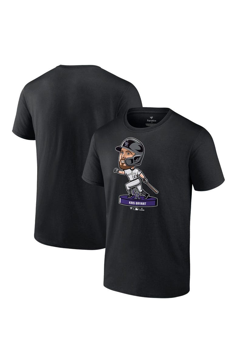 FANATICS Men's Nike Kris Bryant Black Colorado Rockies Bobblehead T-Shirt, Main, color, 