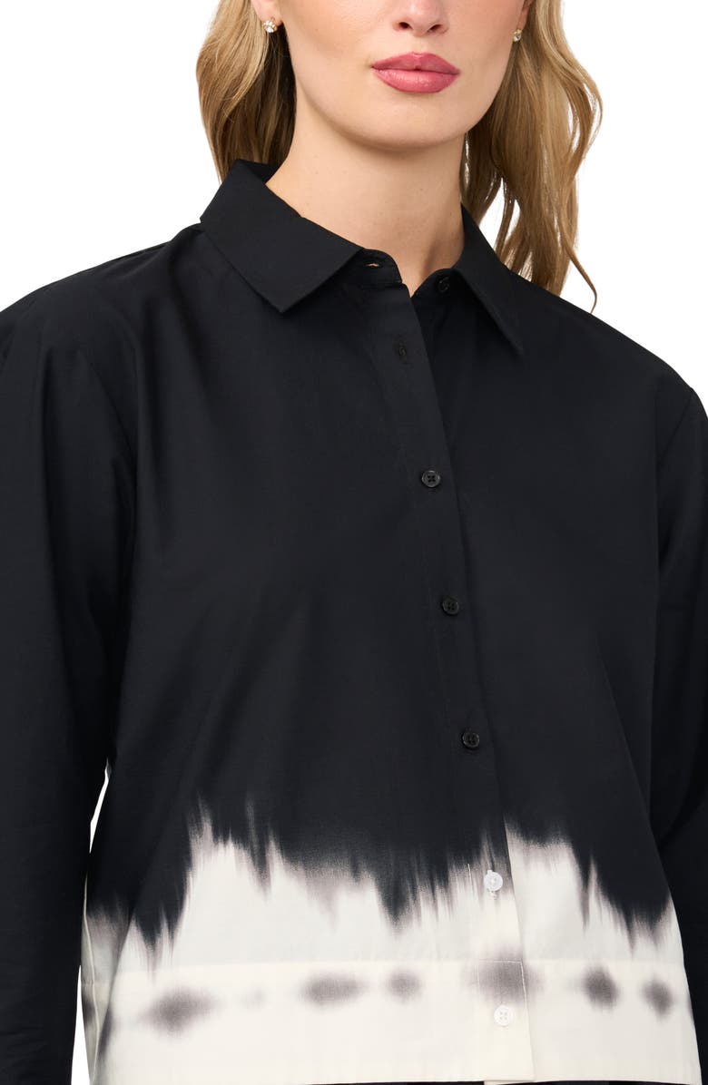 Halogen<sup>®</sup> Cropped Button Up Top, Alternate, color, Rich Black
