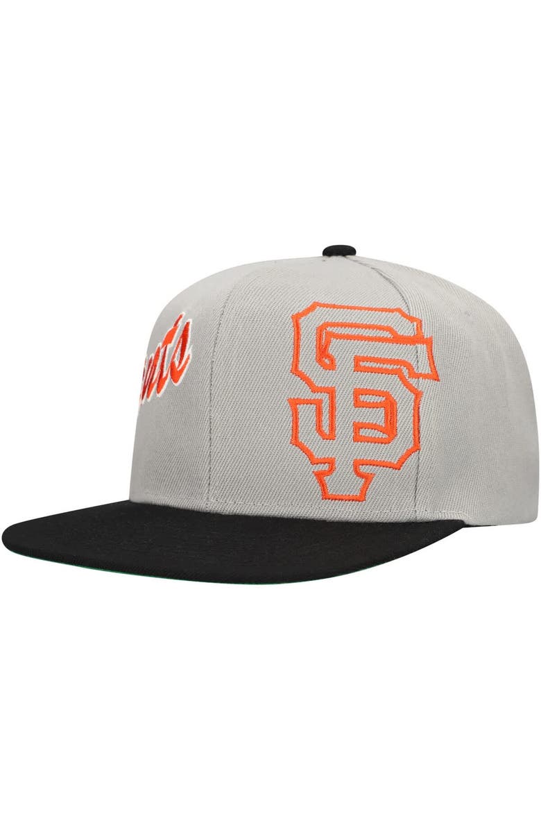 Mitchell & Ness Men's Mitchell & Ness Gray San Francisco Giants Knock Out Panel Snapback Hat, Main, color, Gray