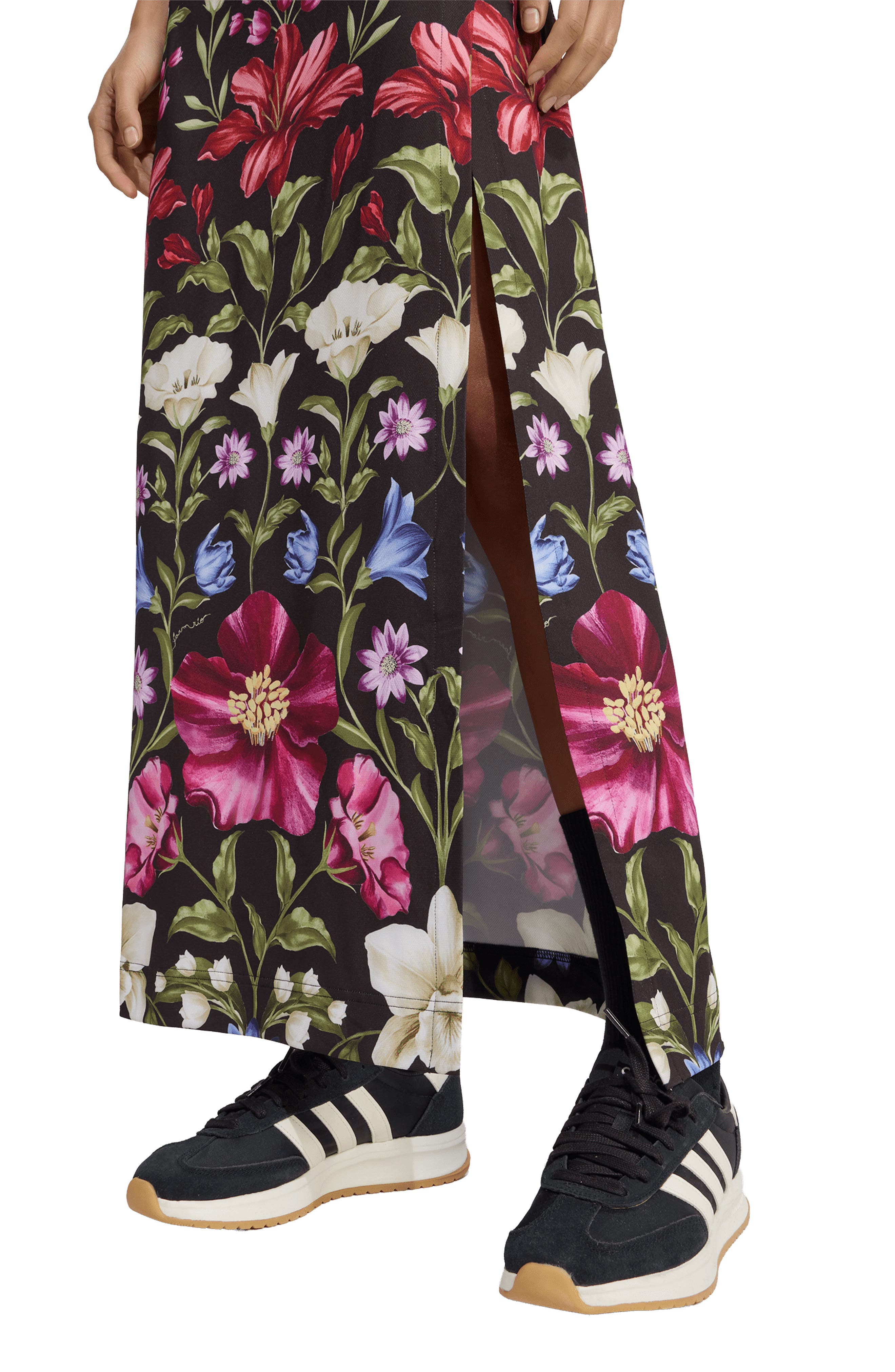 adidas floral maxi dress adidas x FARM RIO Women's PREMIUM Dress, Small, Floral/Black