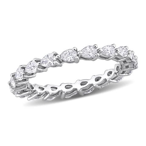 Diamond Pear Eternity Ring 14k