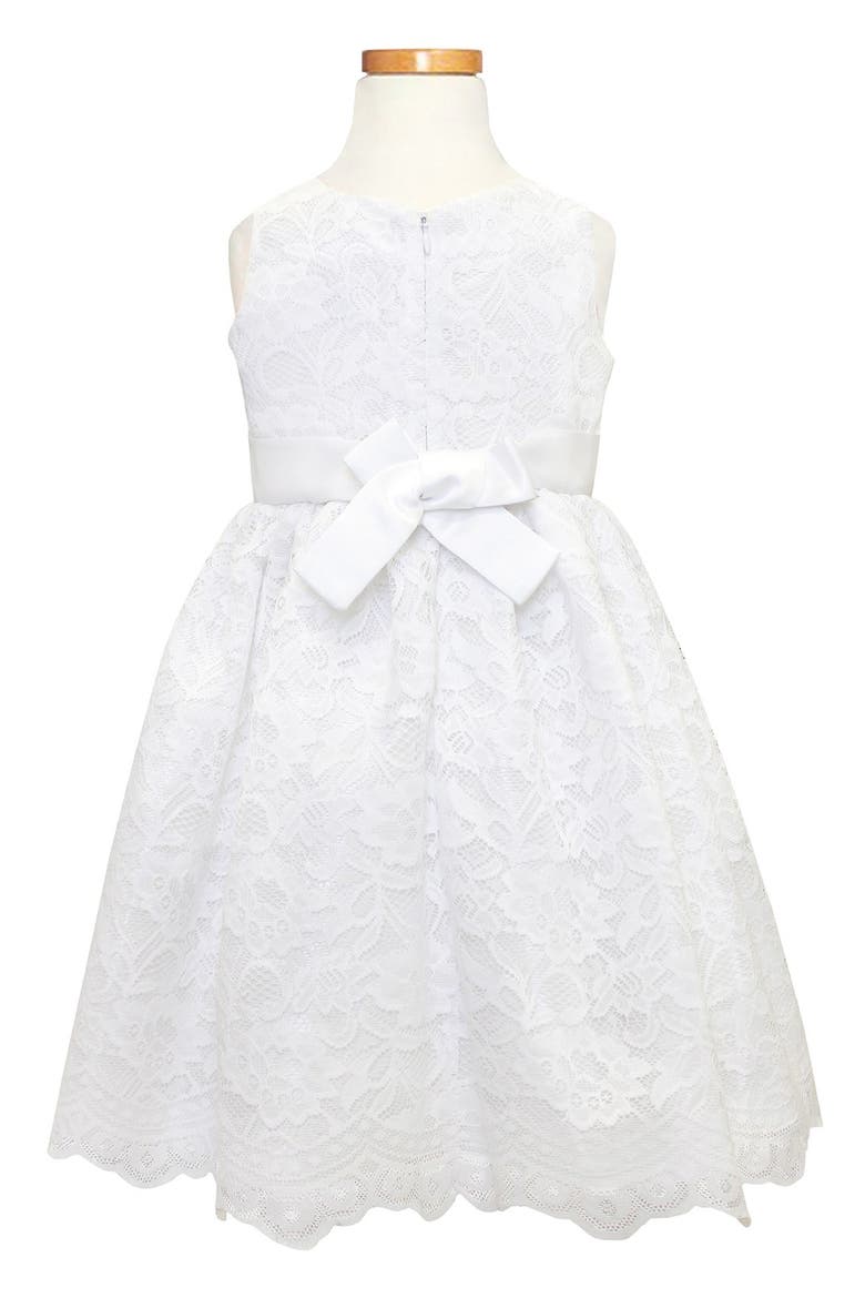 Scallop Lace Dress, Alternate, color, WHITE