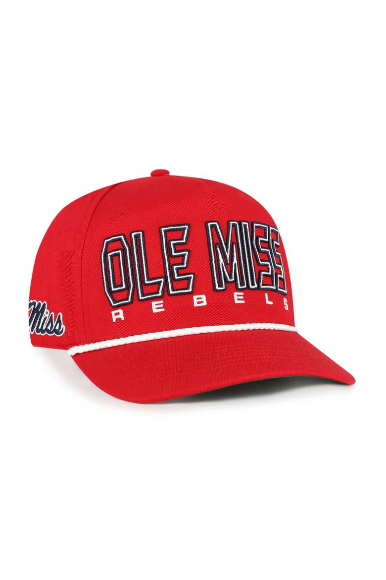 Youth '47 Red Ole Miss Rebels Byline Hitch Adjustable Hat, Main, color, Red