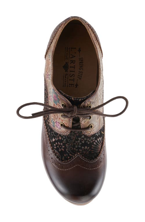 L'artiste By Spring Step Tothemax Wingtip Platform Derby In Multi