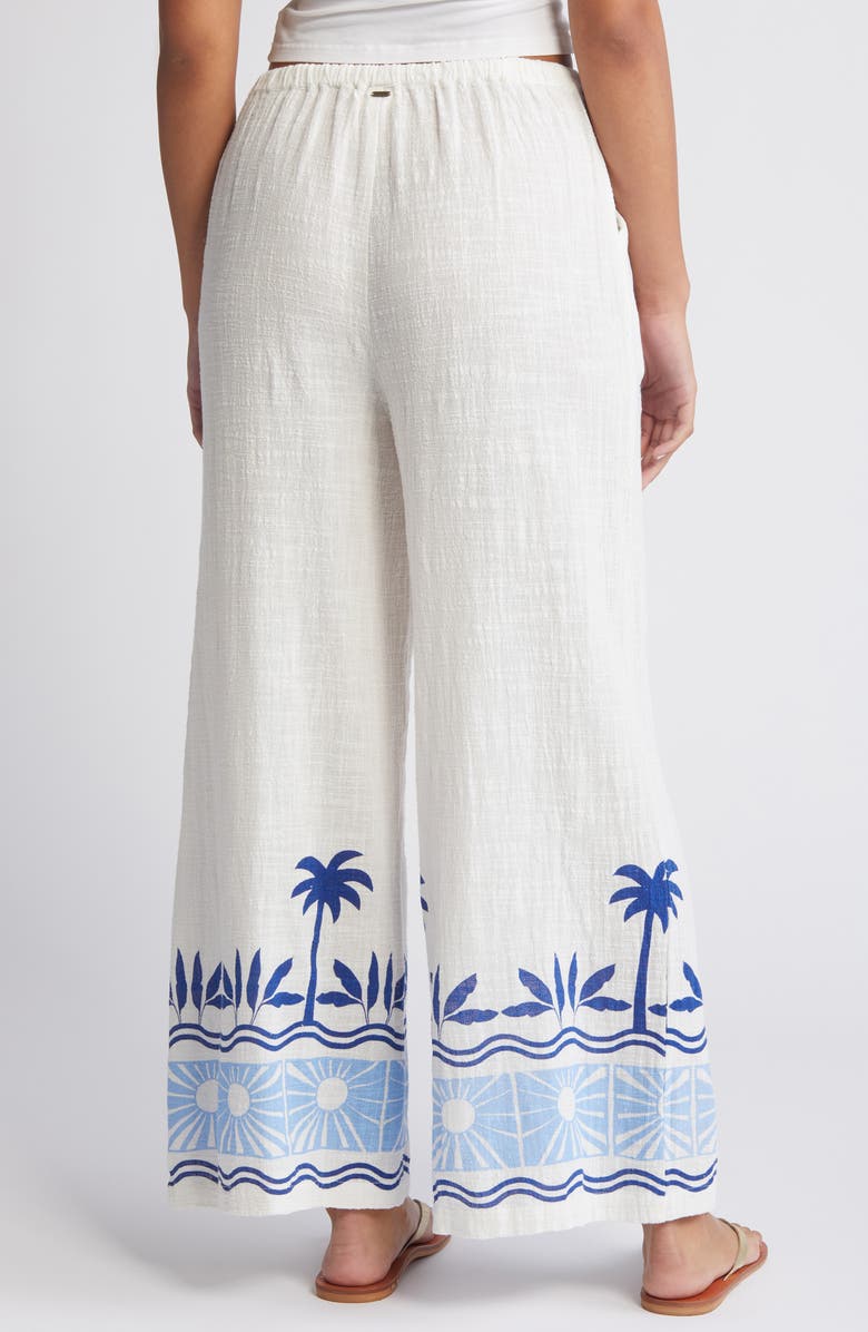 Rip Curl Santorini Border Print Palazzo Pants, Alternate, color, 