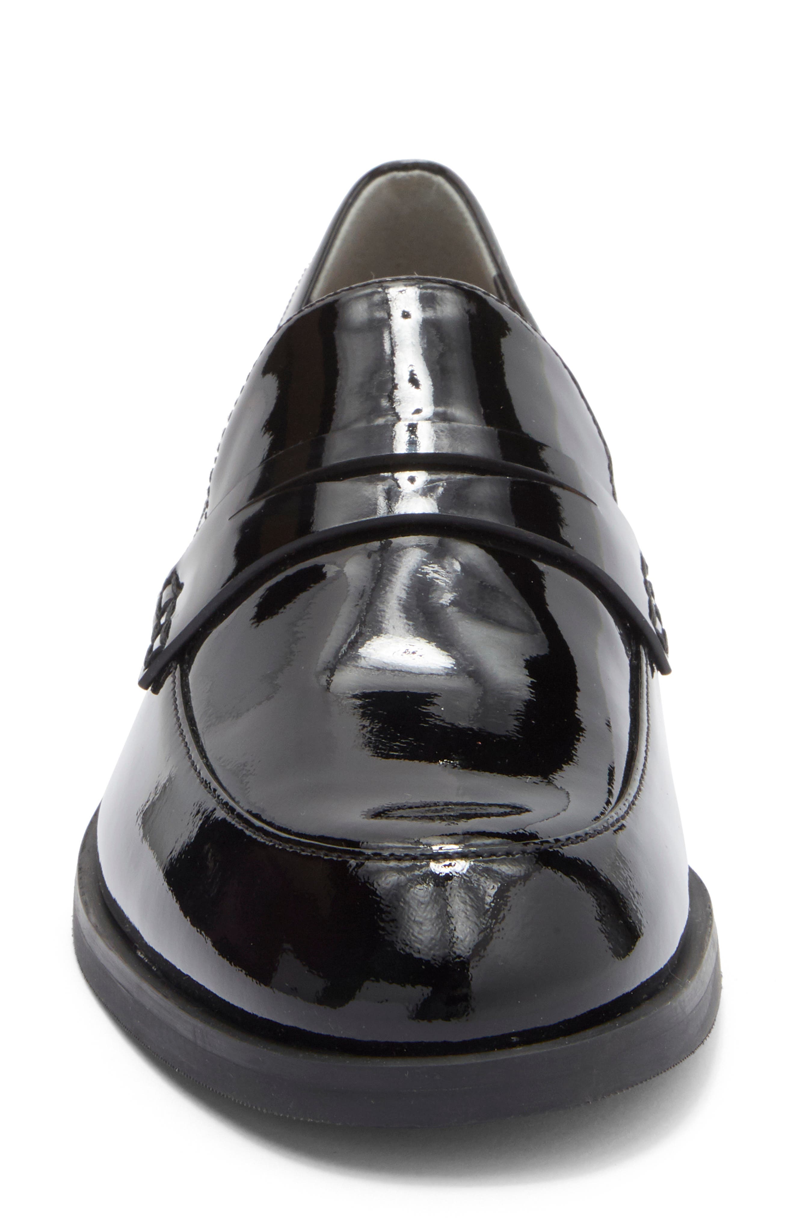 Stuart Weitzman Emi Penny Loafer, Alternate, color, Black/ Black