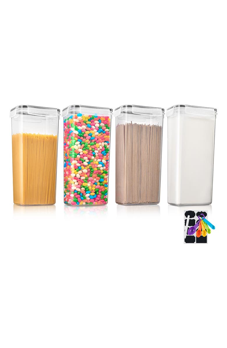 SORBUS 4-Pack Airtight Dry Food Storage Containers, Alternate, color, Clear