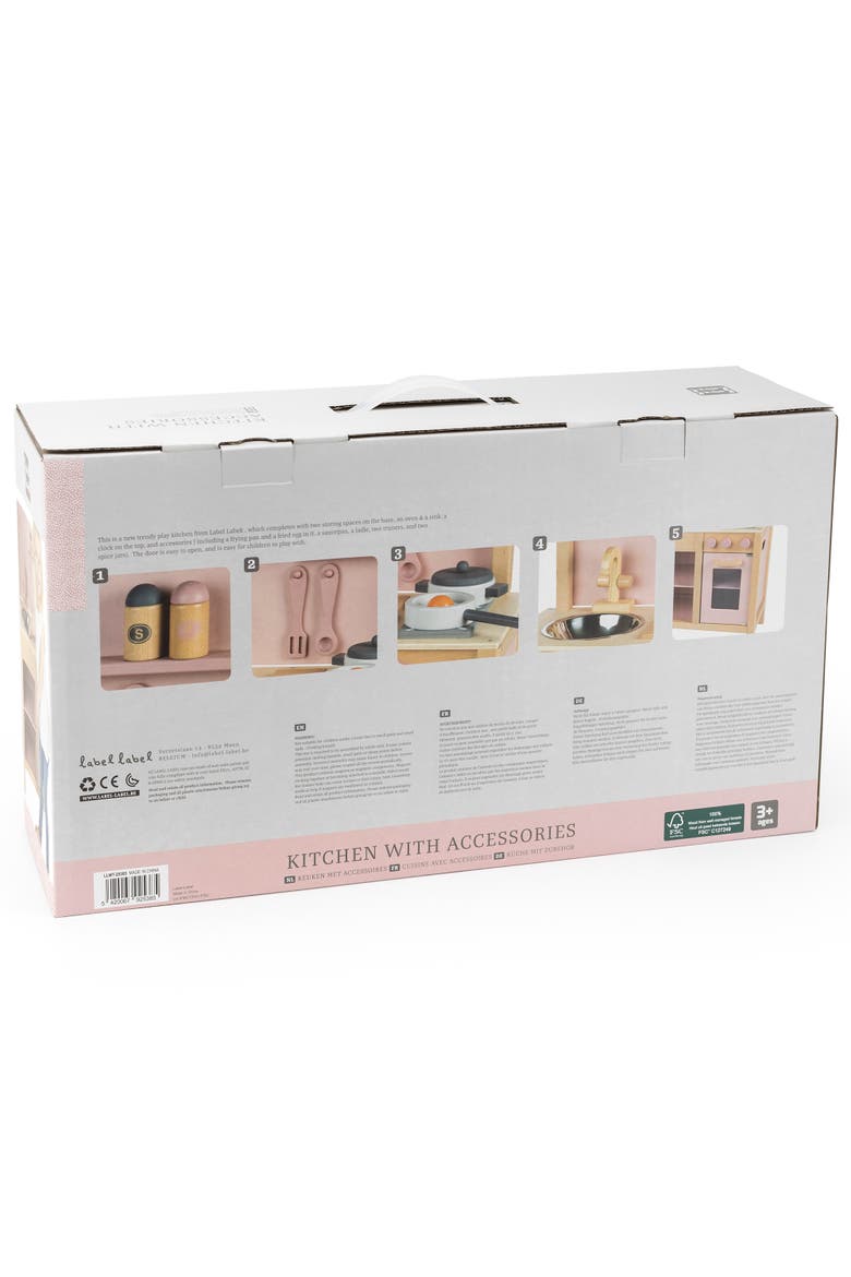 Wooden Kitchen Play Set, Ages 3+, Alternate, color, Multicolored