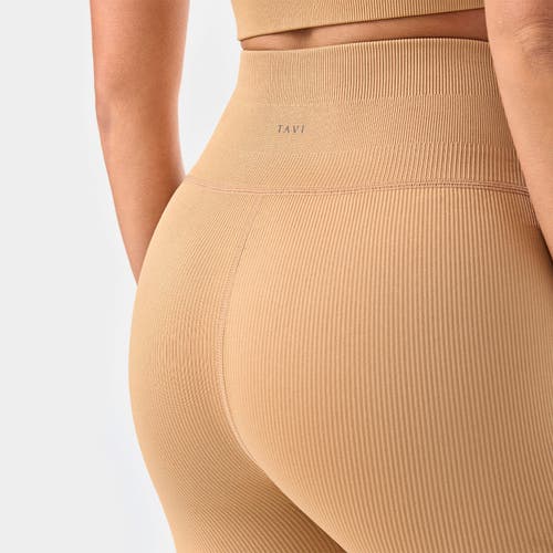 Tavi Seamless 7/8 Rib Legging In Brown