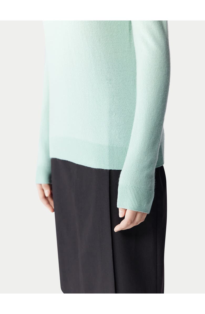 GOBI Mongolian Cashmere Essential Cashmere Crewneck Sweater, Alternate, color, Celadon