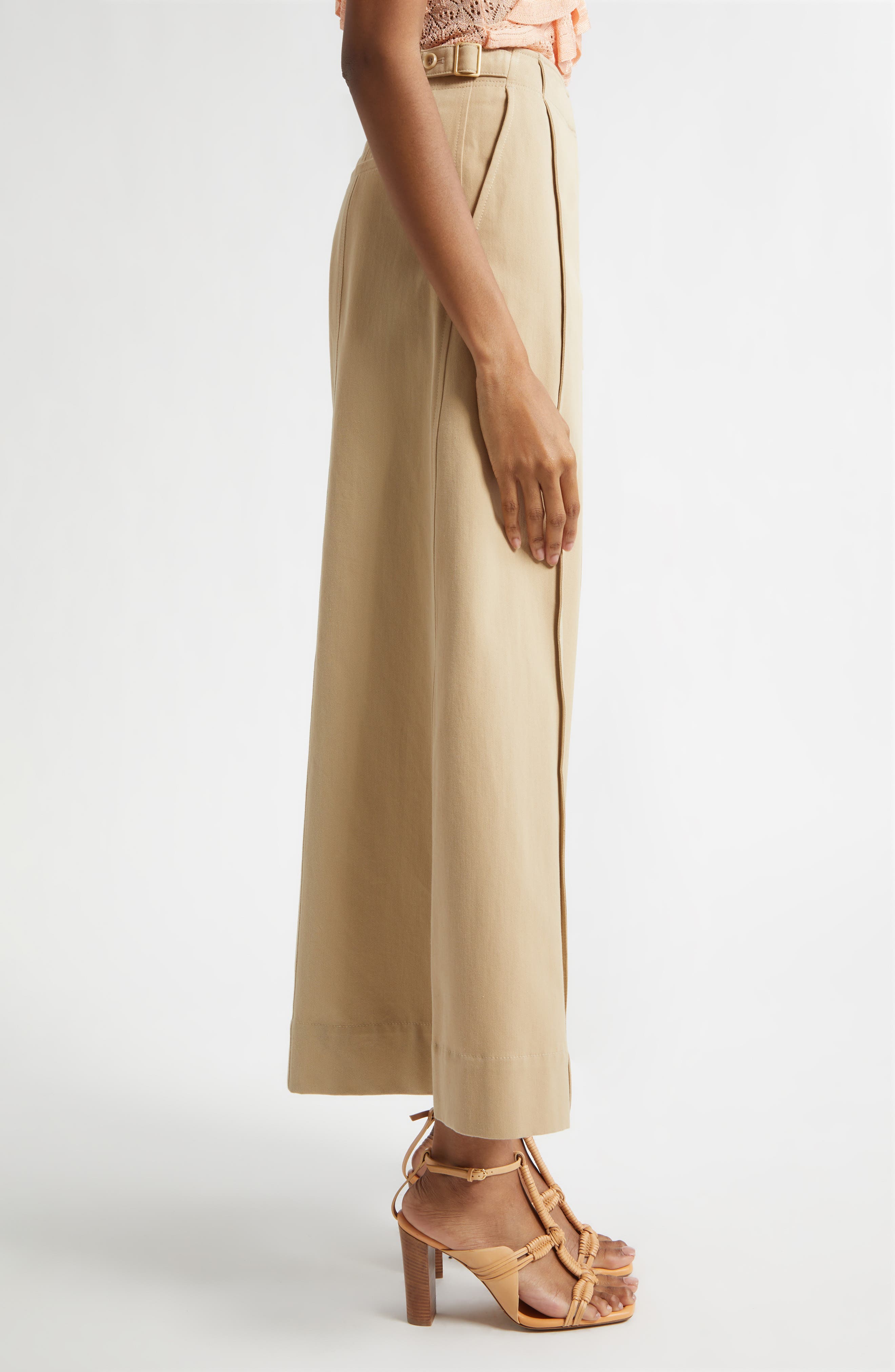 Ulla Johnson Sascha Crop Twill Wide Leg Pants (Women) | Nordstrom