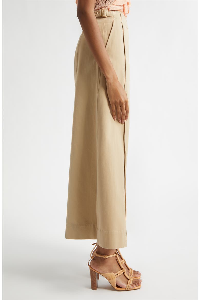 Sascha Crop Twill Wide Leg Pants, Alternate, color, SAHARA