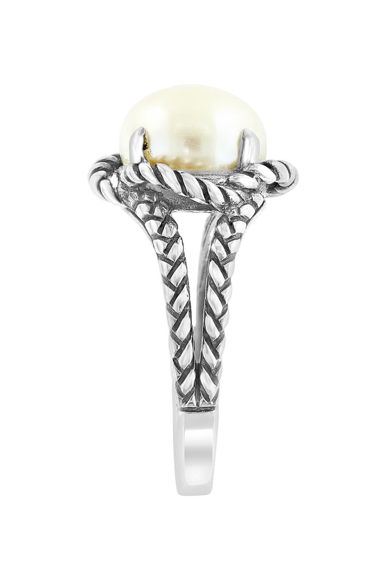 Sterling Silver Freshwater Pearl Ring, Alternate, color, WHITE