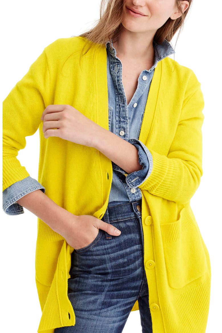 Oversize Wool Blend Cardigan, Alternate, color, HEATHER HARVEST