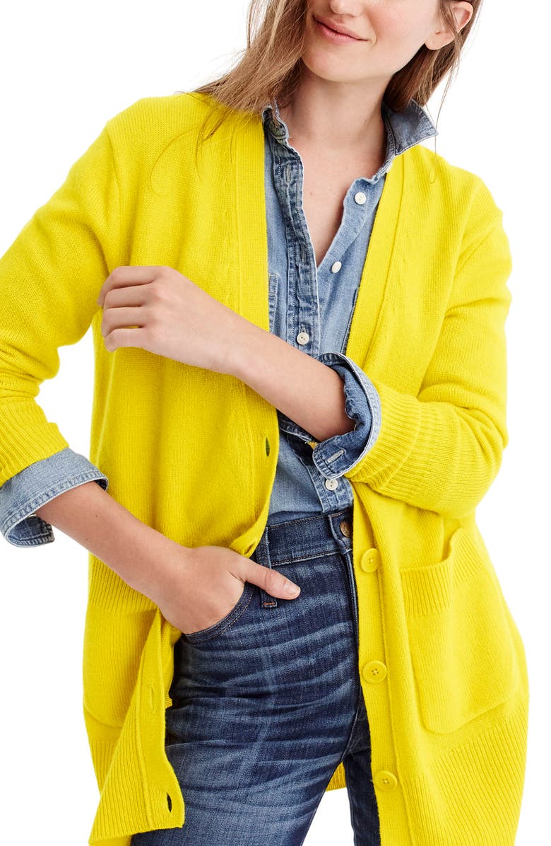 J.Crew Oversize Wool Blend Cardigan, Alternate, color,