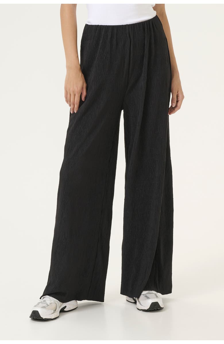 Kaffe KAiben Wide Legs Elastic Waist Trousers, Main, color, Black Deep