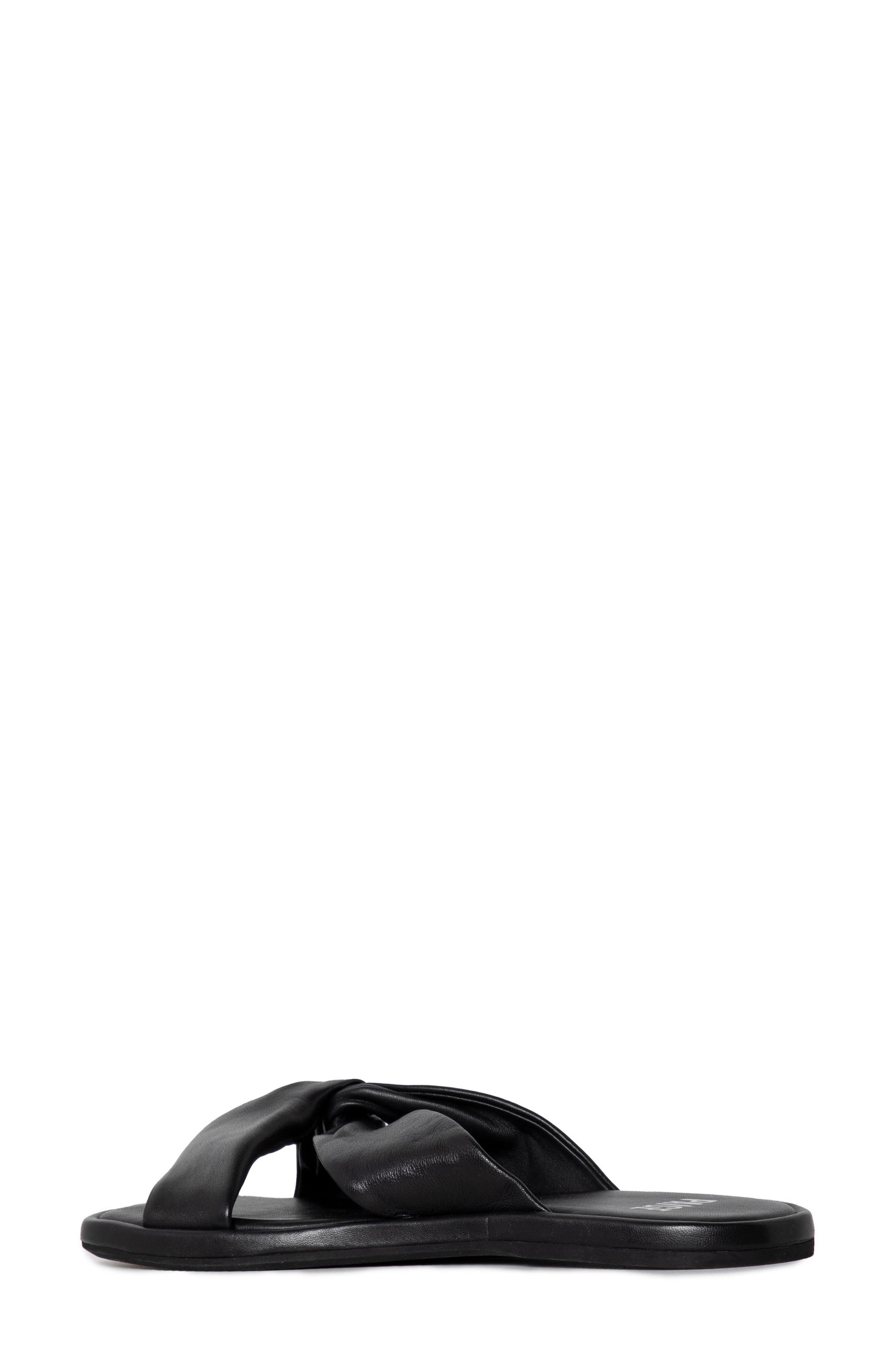 PAIGE Dana Twist Slide Sandal, Alternate, color, Black