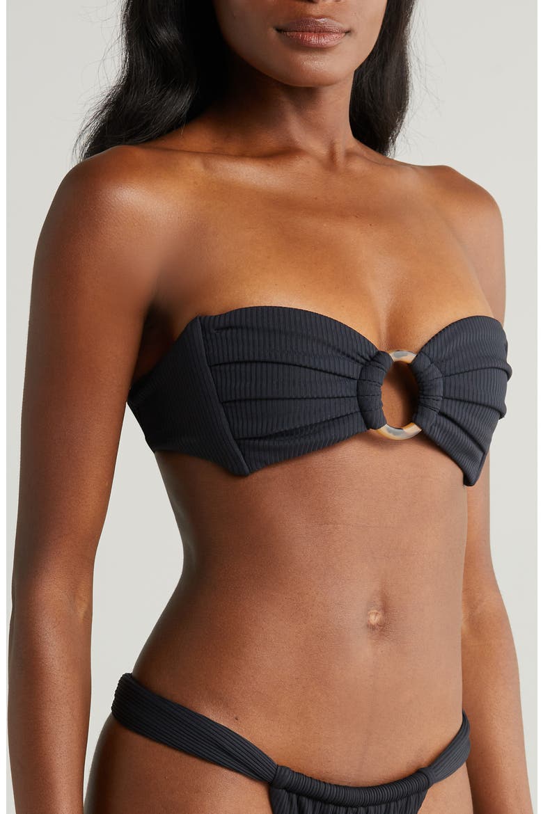 Tori O-Ring Rib Bikini Top, Alternate, color, BLACK RIB