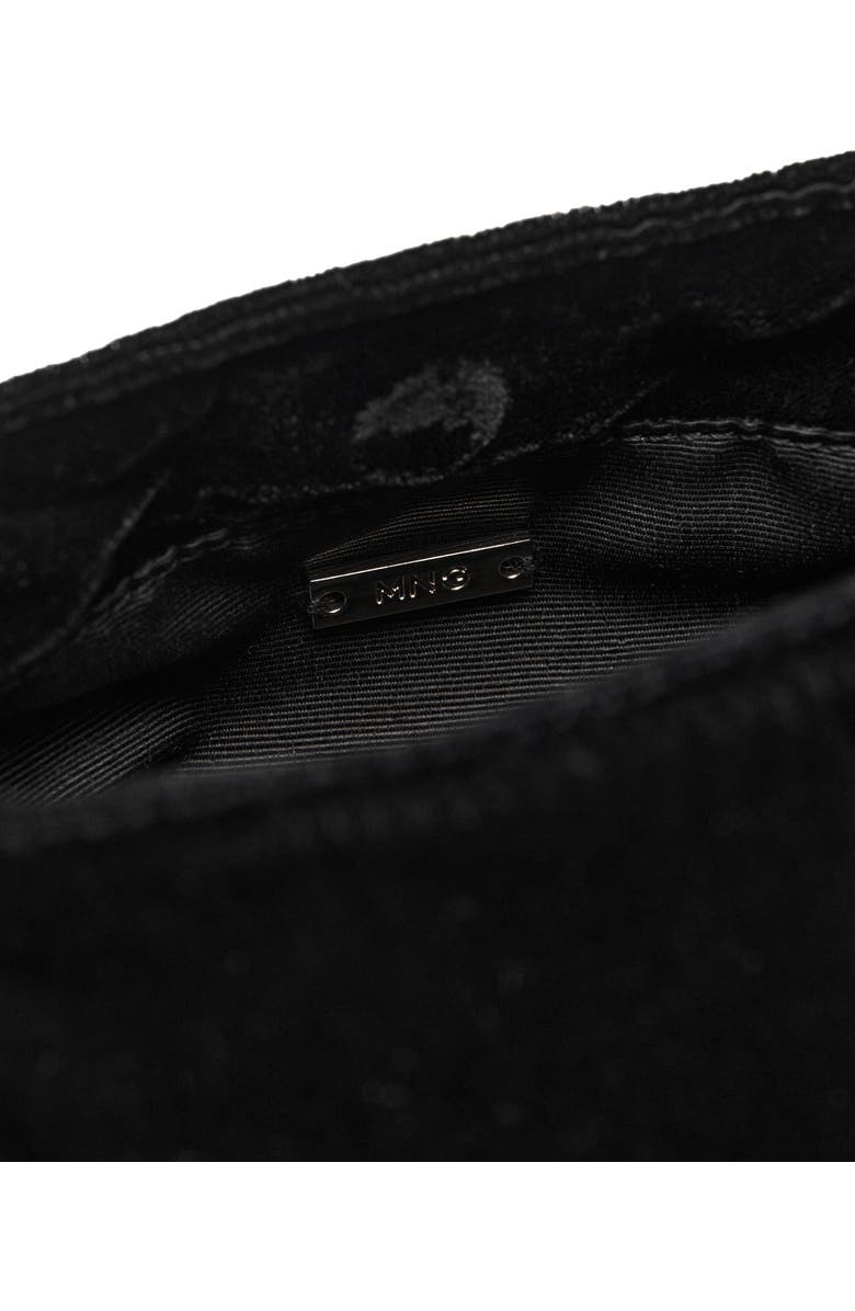 MANGO Velvet Loop Handle Pouch Bag, Alternate, color,