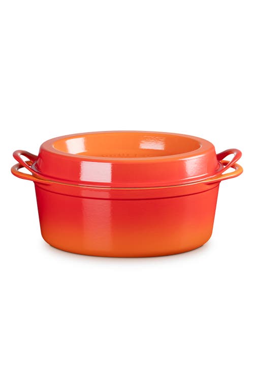 Le Creuset Enamel Cast Iron Doufeu In Orange