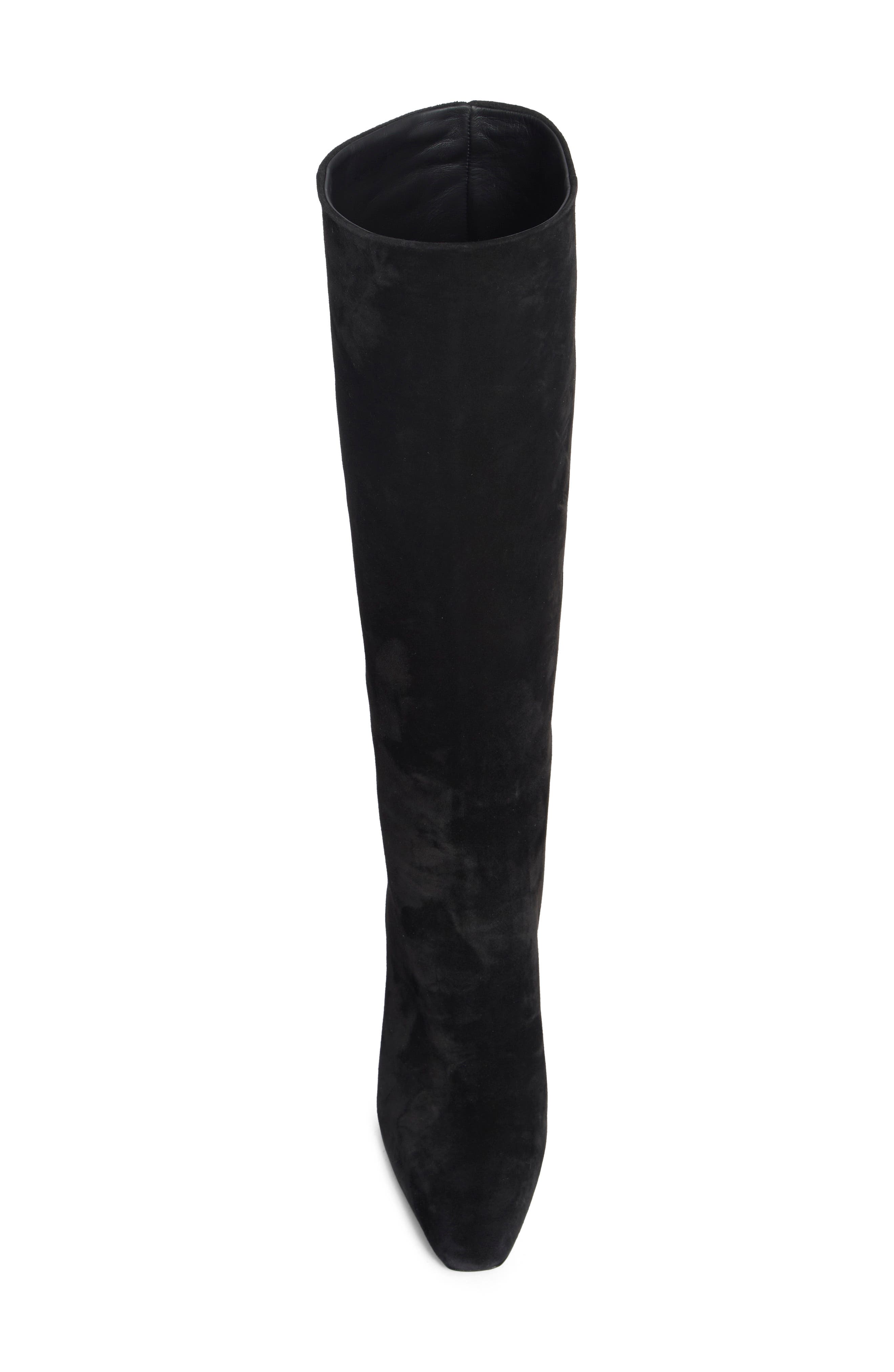 FERRAGAMO Pampero Suede Tall Boot, Alternate, color, Black