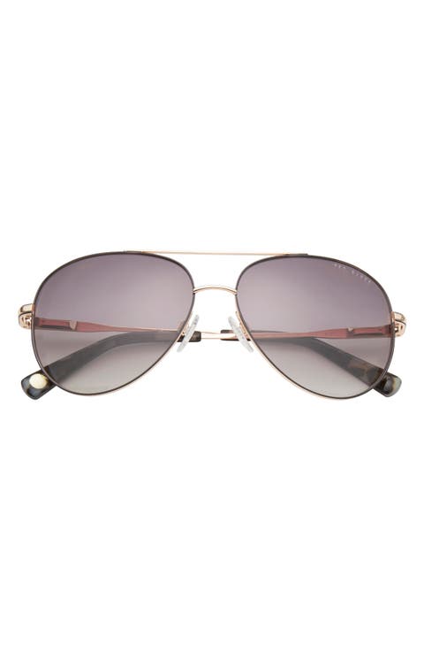 57mm Full Rim Aviator Sunglasses