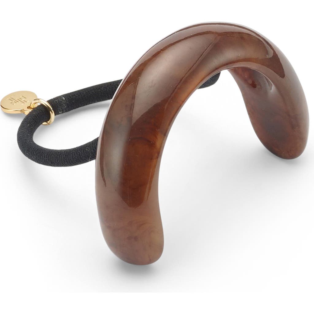 Lelet Ny Marbled Arch Ponytail Cuff In Brown