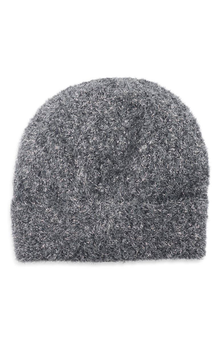 AllSaints Metallic Eyelash Knit Beanie, Alternate, color, Collegiate Blue